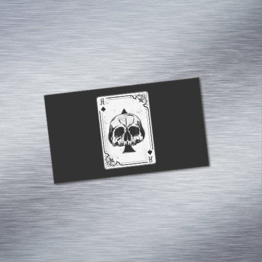 エモゴシックアンドパンクエースオブスペードズトランプのポーカーゲーム マグネット名刺 (インサイチュ)