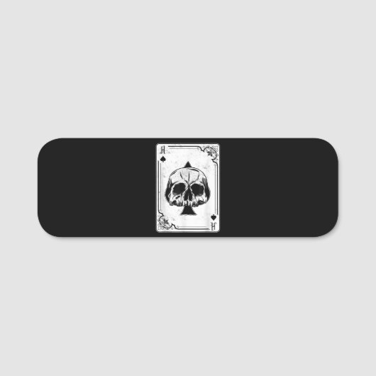 エモゴシックパンクのポーカーゲーム エースオブスペード 名札 (正面)