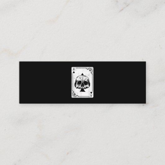エモゴシック&パンクエーススペードトランプのポーカーゲーム スキニー名刺 (正面)