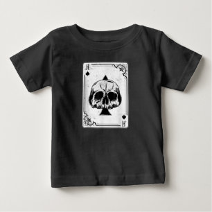 エモゴシック&パンクエーススペードトランプのポーカーゲーム ベビーTシャツ