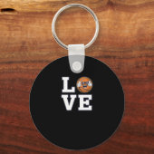 エモジとのラブバスケックールトボールデザイン キーホルダー (正面)