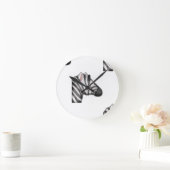 エモジゼブラ ラウンド壁時計 (ホーム)