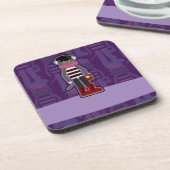 エモソックモンキーパープルマンガアートデザイン コースター (左側)