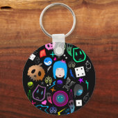 エモハロウィーンパターン キーホルダー (正面)