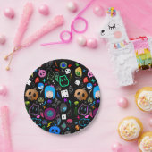 エモハロウィーンパターン ペーパープレート (パーティー)