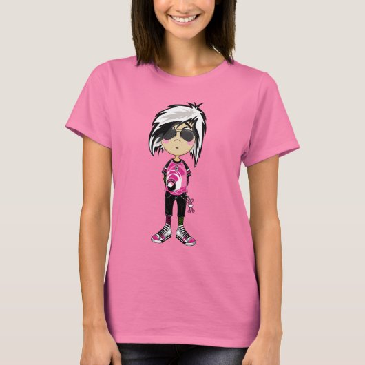 エモパンクガールインシェーズ Tシャツ (正面)