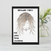 エモパンク誕生日招待状 招待状 (スタンド正面)