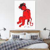 エモモンキーインク キャンバスプリント (インサイチュ (寝室))