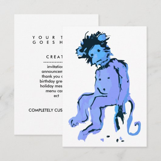 エモモンキーインク 招待状 (正面/裏面)