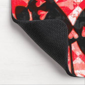 エモラブハート絵を描（ばちゃばちゃ）跳ねる マウスパッド (コーナー)