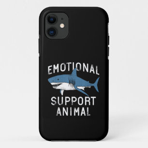 エモーショナルサポートアニマル 怖可笑しいサメ Pun 冗談 iPhone 11 ケース