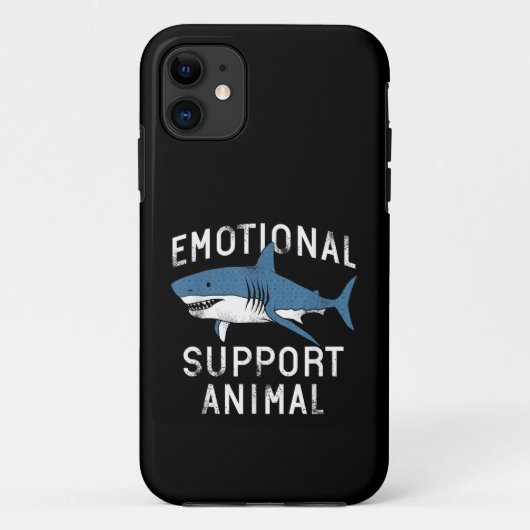 エモーショナルサポートアニマル 怖可笑しいサメ Pun 冗談 Case-Mate iPhoneケース (裏面)