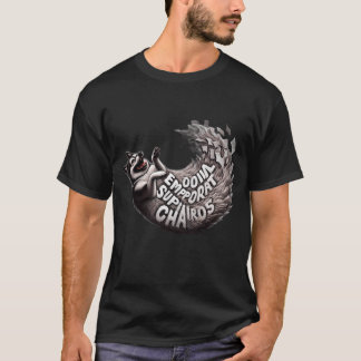 エモーショナルサポートカオス 面白いハスキー犬Tシャツ Tシャツ