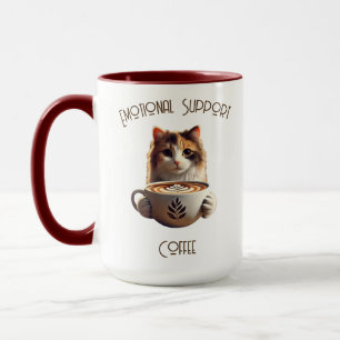 エモーショナルサポートコーヒーキュート子猫ラテ マグカップ