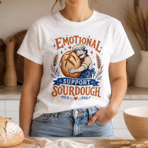 エモーショナルサポート サワードウ ブレッド ベイカー ジョークTシャツ