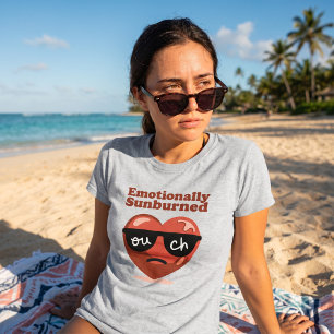 エモーショナル日焼け ファニー メンタルヘルス ハート Tシャツ