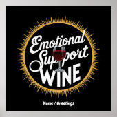 エモーショナル・サポート飲料おもしろいワイン愛好家 ポスター (正面)