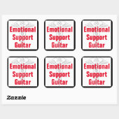 エモーショナル・サポート・ギター – ステッおもしろいカー スクエアシール (シート)
