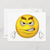 エモーション男 – 怒ハガキー ポストカード (正面/裏面)