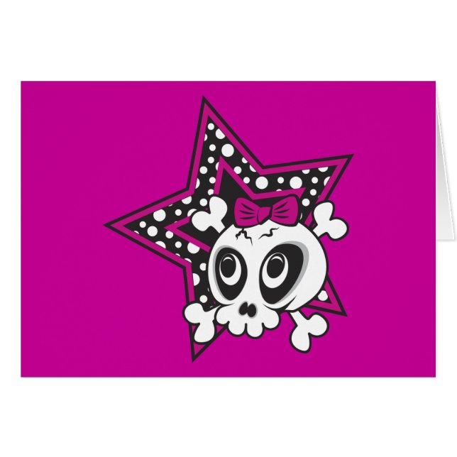 エモ女の子らしスカル (正面横)