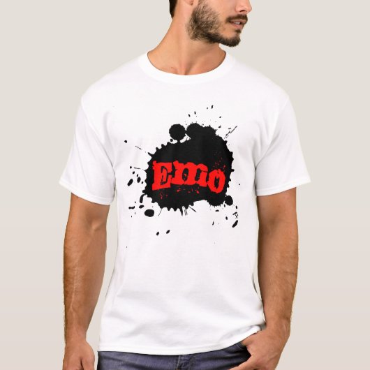 エモ絵を描（ばちゃばちゃ）跳ねる Tシャツ (正面)