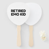 エモ退職したキッドおもしろい引用文 ハンドファン (正面&裏面)