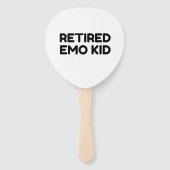 エモ退職したキッドおもしろい引用文 ハンドファン (正面)