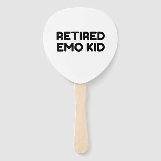 エモ退職したキッドおもしろい引用文 ハンドファン (正面)