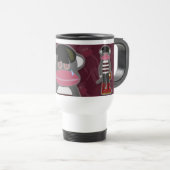 エモ間抜けソックモンキー怒りの漫画のキャラクター トラベルマグ (正面右)