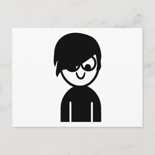 エモ顔 ポストカード (正面)