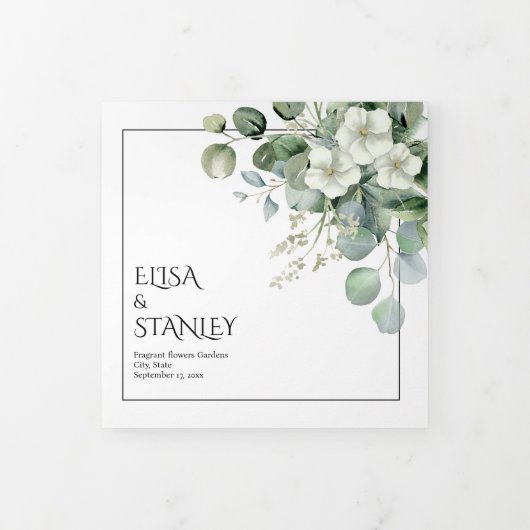 エヤキプタスと白い花結婚のフローラ 三つ折りプログラム (カバー)