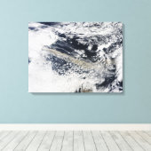 エヤフジャラヨカル火山のアッシュプルーム キャンバスプリント (インサイチュ (ウッドフロア))