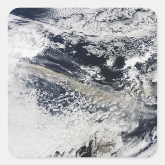 エヤフジャラヨカル火山のアッシュプルーム スクエアシール (正面)