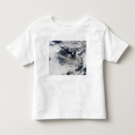 エヤフジャラヨカル火山のアッシュプルーム トドラーTシャツ (正面)