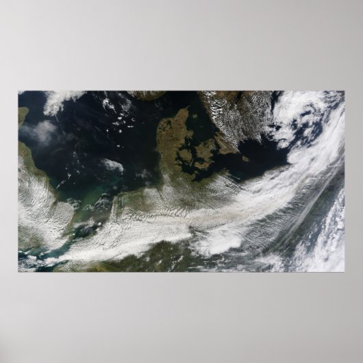 エヤフジャラヨカル火山のアッシュプルーム ポスター (正面)