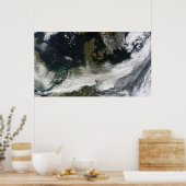 エヤフジャラヨカル火山のアッシュプルーム ポスター (キッチン)