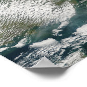 エヤフジャラヨカル火山のアッシュプルーム ポスター (角)