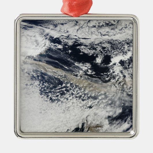 エヤフジャラヨカル火山のアッシュプルーム メタルオーナメント (正面)