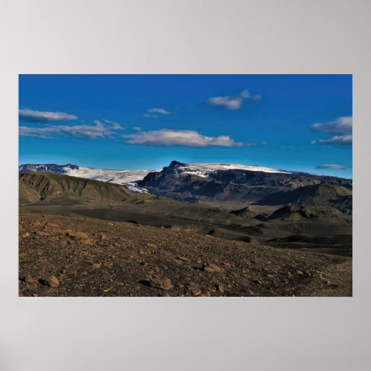 エヤフジャラヨコル火山 ポスター (正面)