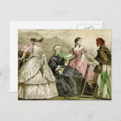 エラエレガントレビクトリアンレディースファッションプレート ポストカード (正面/裏面)