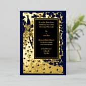 エラエレガントービクトリアンアールヌーボーピーコッ結婚ク 箔招待状 (立ち正面)