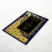 エラエレガントービクトリアンアールヌーボーピーコッ結婚ク 箔招待状 (回転した状態)