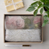 エラエレガントービクトリアンレディーピンクローズ&レース 薄葉紙 (ギフト)