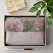 エラエレガントービクトリアンレディーラベンダーバラ&レース 薄葉紙 (ギフト)