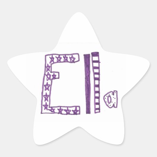 エラステッカー 星シール (正面)