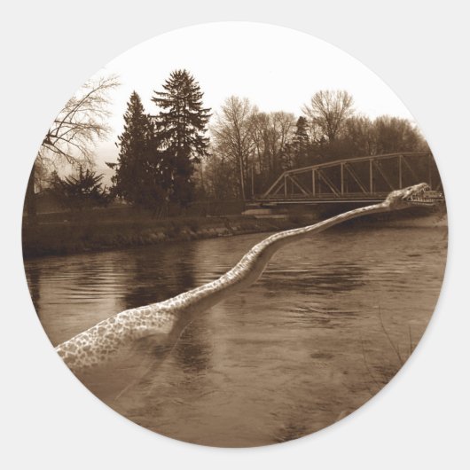 エラスモサウルスの贈り物 ラウンドシール (正面)