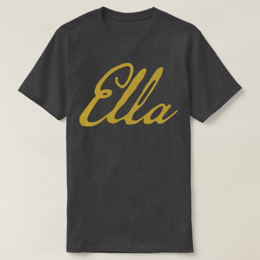 エラタイポグラフィ金ゴールドスクリプト Tシャツ (デザイン正面)