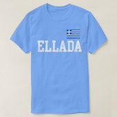 エラダギリシャ国旗のギリシャ家族 Tシャツ (デザイン正面)
