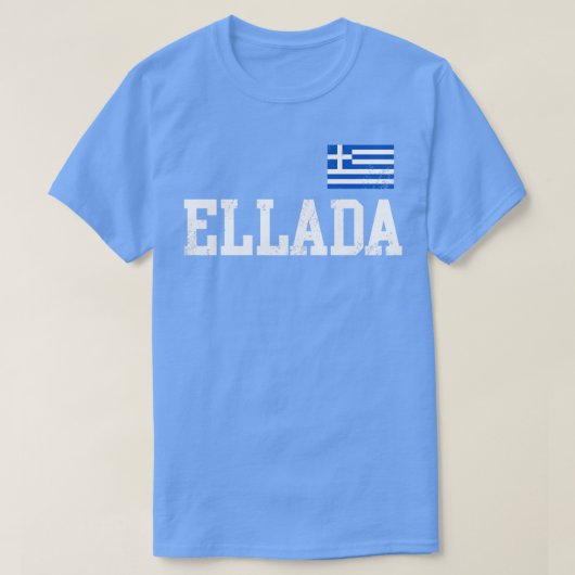 エラダギリシャ国旗のギリシャ家族 Tシャツ (デザイン正面)