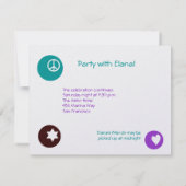 エラナパールきらめくバルミツワー披露宴 招待状 (裏面)